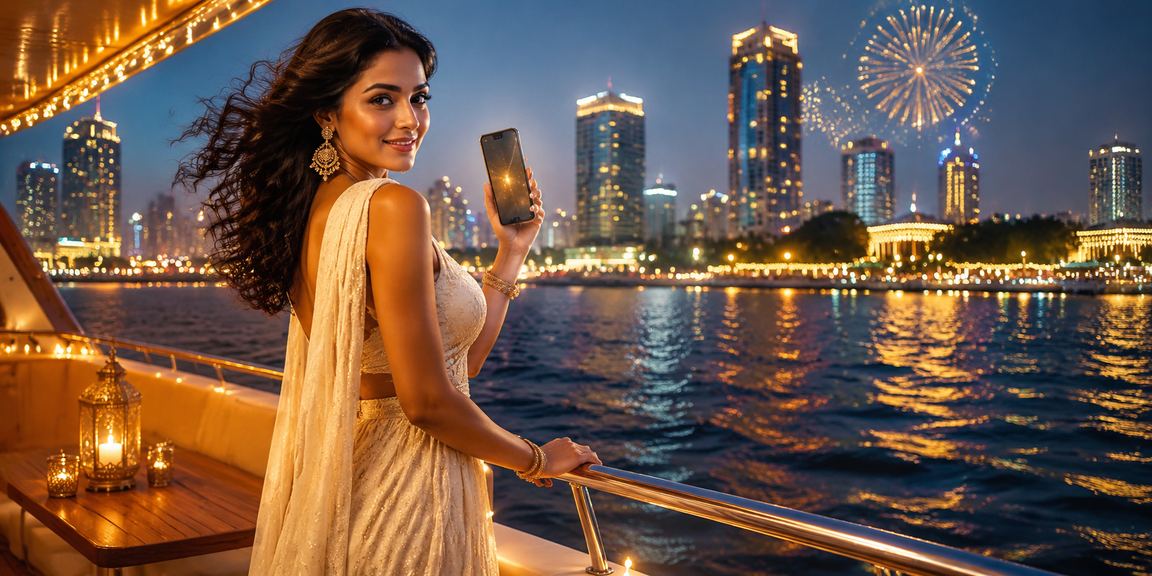 Bangalore MG Road mobile casino scene during Diwali festival