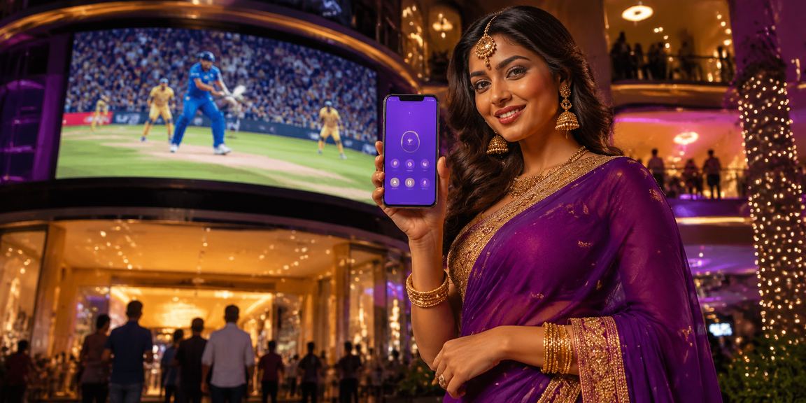 Night market scene where player accesses lottery bets via mobile payment